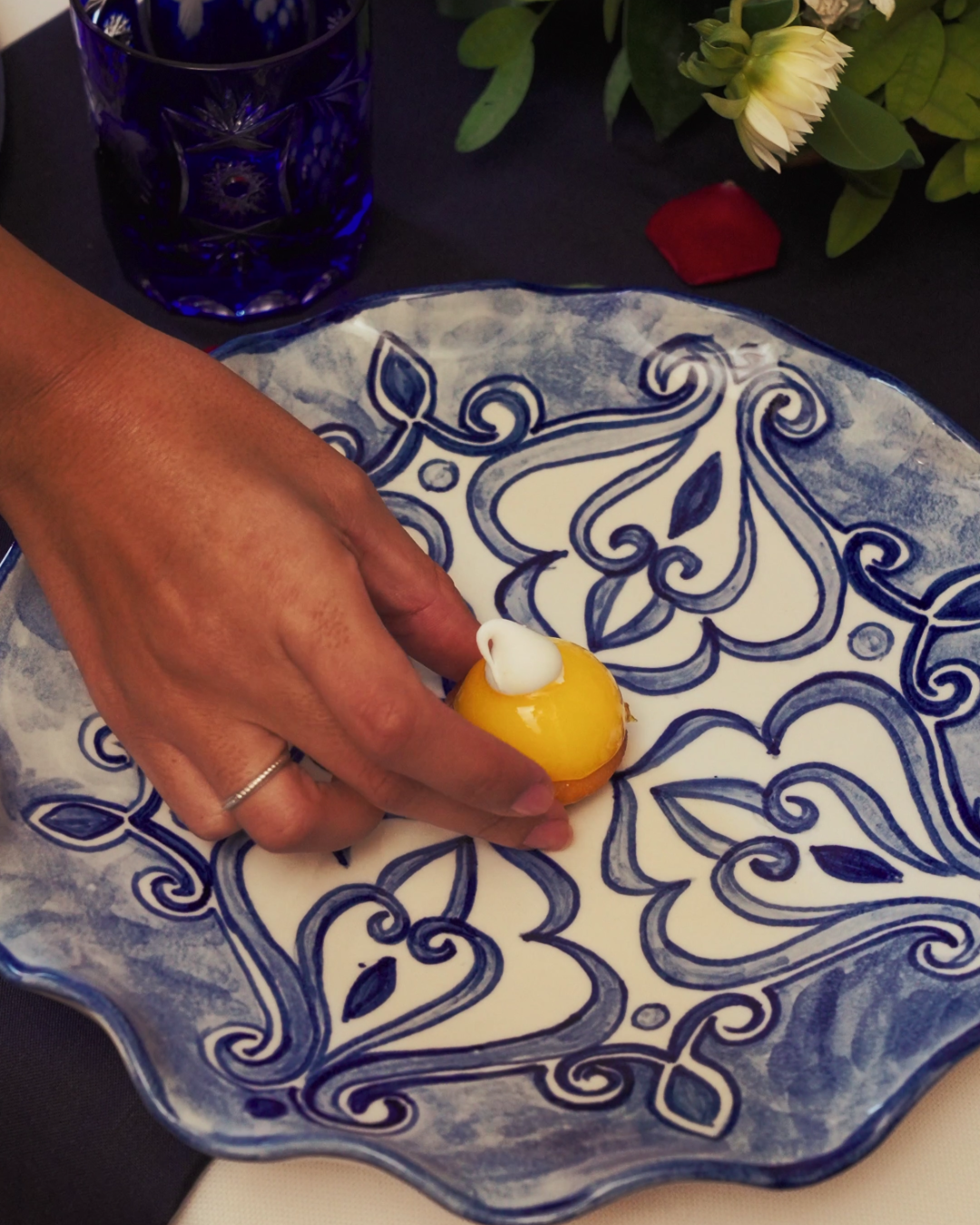 Assiette à Dessert Indigo Whisper