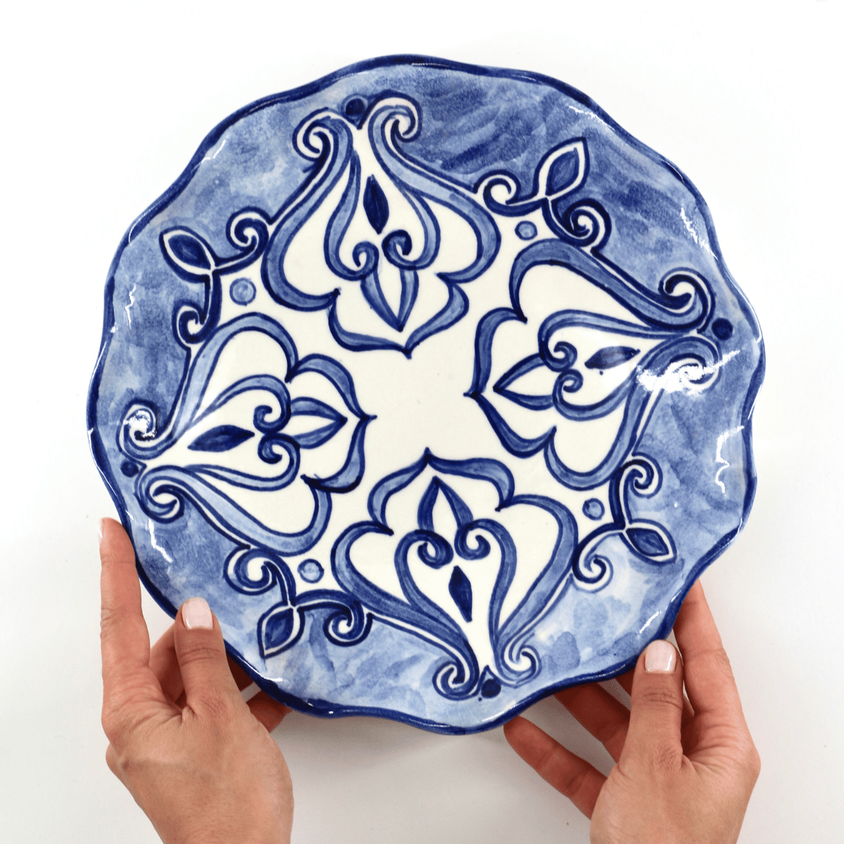 Assiette à Dessert Indigo Whisper